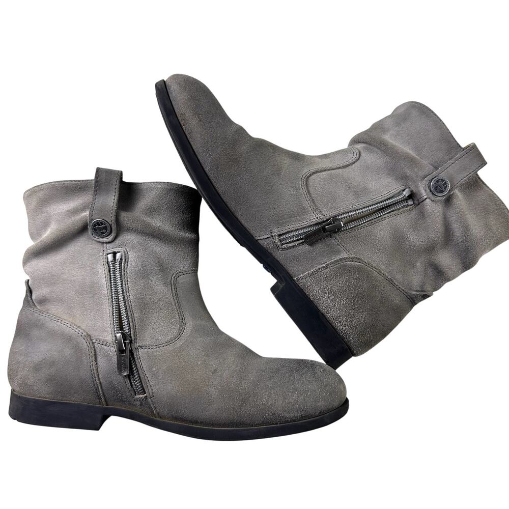Birkenstock Sarnia Gray Ankle Boots Winner Women’s Size 5.5 US (EU 36) Side‎ Zip